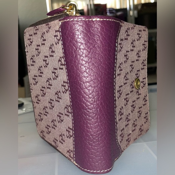 DOONEY AND BOURKE SIGNATURE PURPLE HANDBAG PURSE WALLET KEYRING SET RARE HTF - Picture 9 of 16